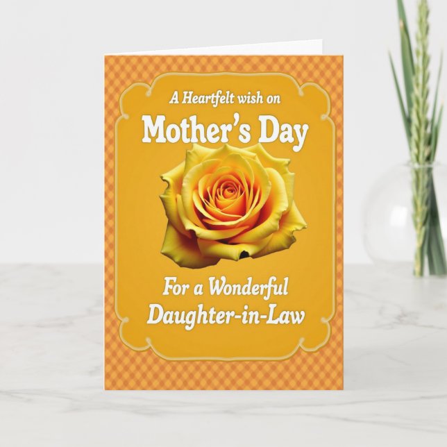 Bright Orange Mothers Day Card (Front)