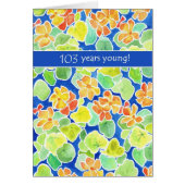 Bright Orange Nasturtiums Floral 103rd Birthday (Front)