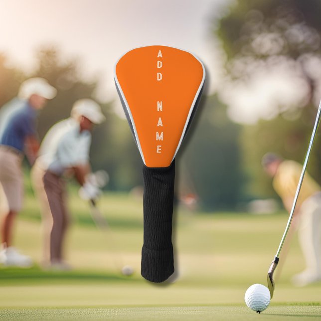 bright orange- personalized golf head cover (Creator Uploaded)