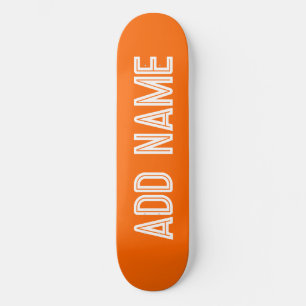 bright orange- personalized skateboard