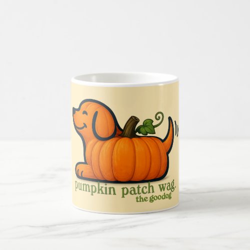 Bright Orange Pumpkin Fall Dog Lover Coffee Mug