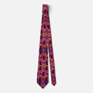 Bright Orange & Purple Neck Tie