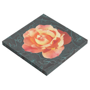 Bright orange rose gallery wrap