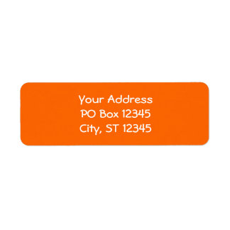 Bright Orange Solid Color Label