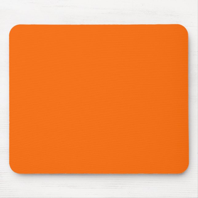 Bright Orange  Solid Color Mouse Pad (Front)