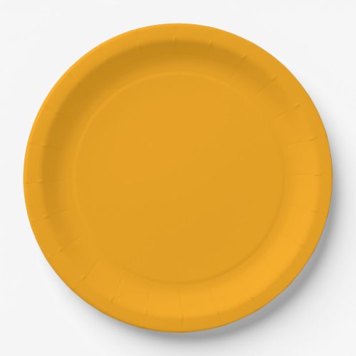 Bright Orange Solid Color Paper Plates