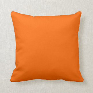 Bright Orange  Solid Color Throw Pillow