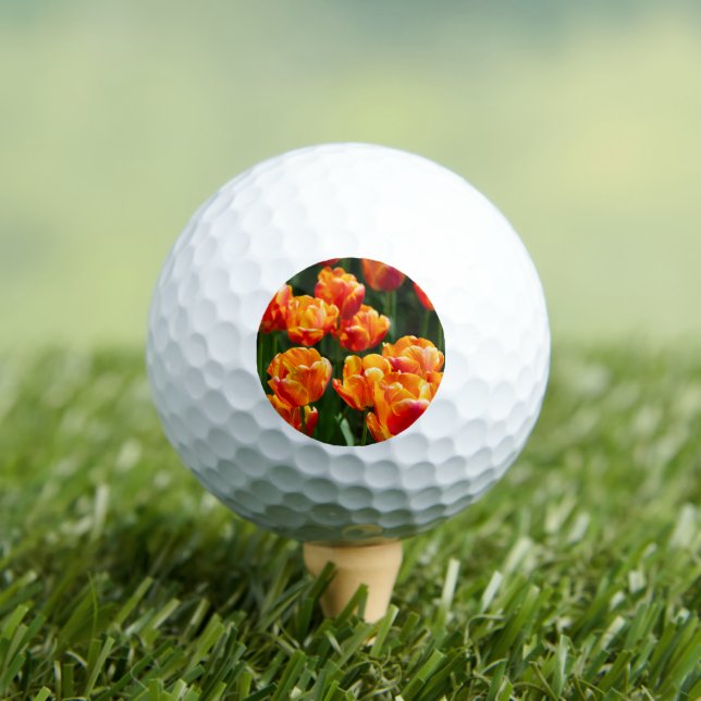 Bright orange tulips in the park    golf balls (Insitu Tee)