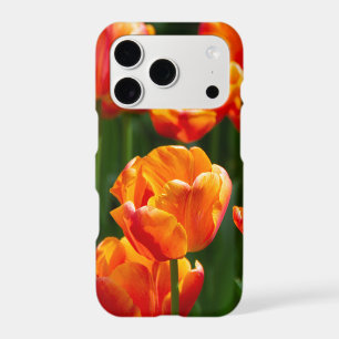 Bright orange tulips in the park iPhone 17 pro case
