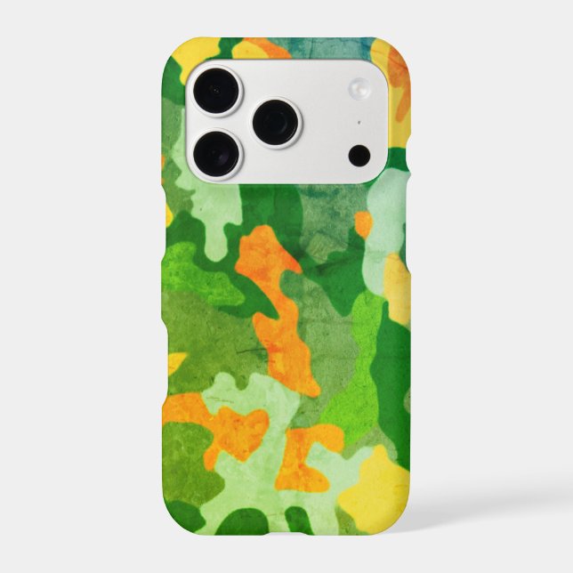 Bright Orange Yellow Green Colorful iPhone Case (Back)