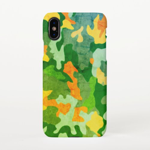 Bright Orange Yellow Green Colorful iPhone XS Case