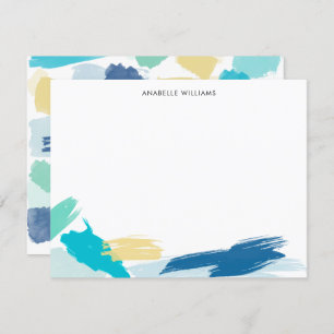 Bright Paint Brush Strokes Custom Thank You Cards