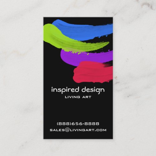 Bright Paint Strokes Business Card