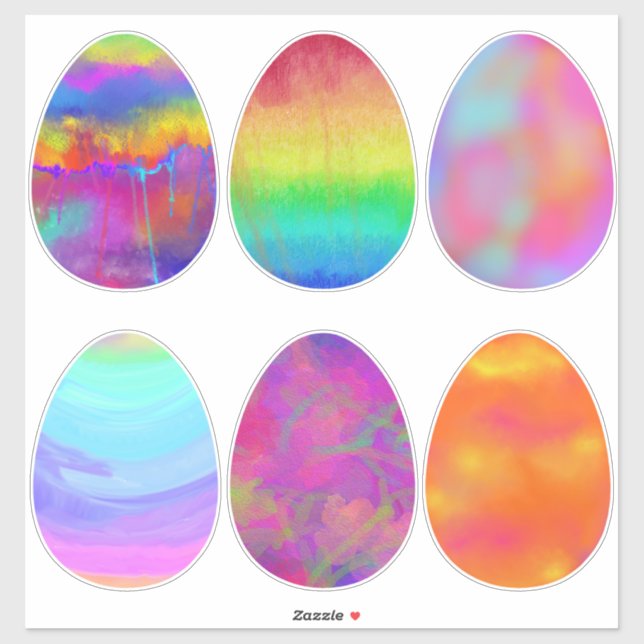 Bright Painted Easter Eggs Sticker (Sheet)