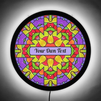 Bright Painted Glass Look - Stained Window text