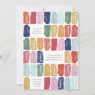Bright Painted Jewels Birthday Party Invitation