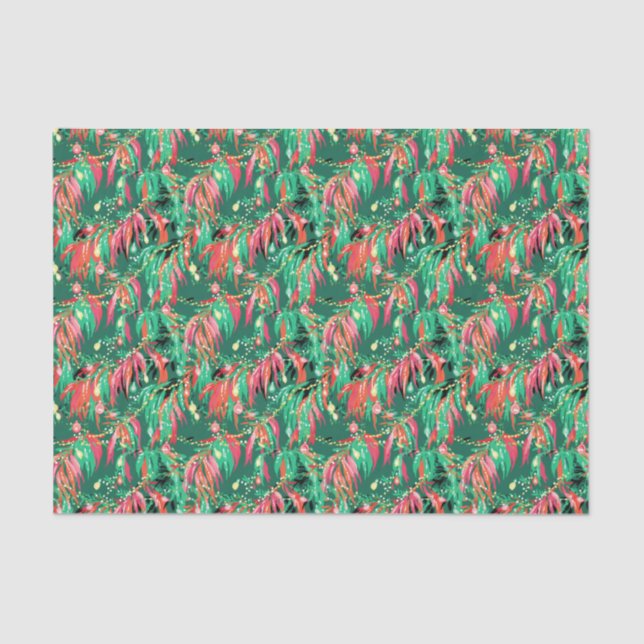 Bright Palm Beach Christmas Chili Peppers Tissue Paper (Front)