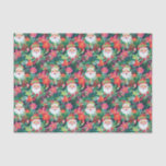 Bright Palm Beach Christmas Floral Santa Tissue Paper<br><div class="desc">PreppyPrint.com - Celebrate Christmas in Palm Beach style! Transfer this design onto the products of your choice too! Please visit my designer store,  PreppyPrint.com,  for coordinating items.</div>