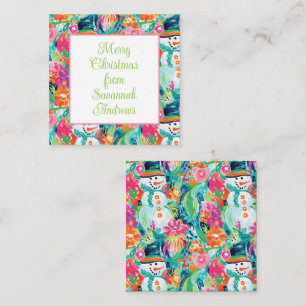 Bright Palm Beach Christmas Ornaments Enclosure Note Card