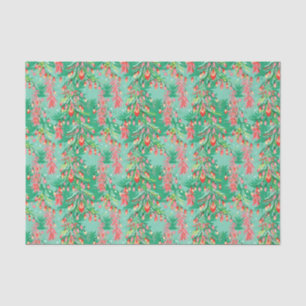 Bright Palm Beach Christmas Trees and Lights Tissue Paper