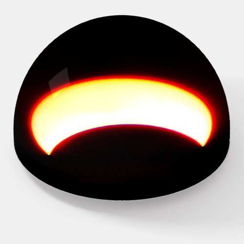 Bright Partial Eclipse Paperweight