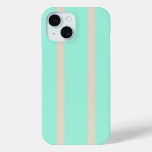 Bright pastel blue and gray striped lines iPhone 15 case