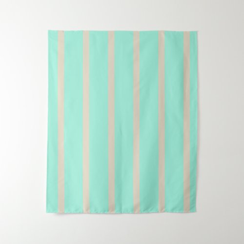 Bright pastel blue and gray striped lines tapestry