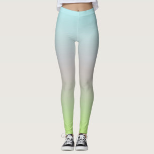 Bright Pastel Colors Gradient Blue Pink Green Leggings