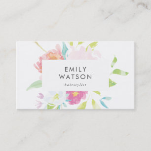 Bright Pastel Floral Business Card