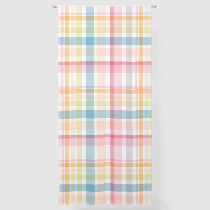 Bright Pastel plaid multicolour clan tartan Sheer Curtains
