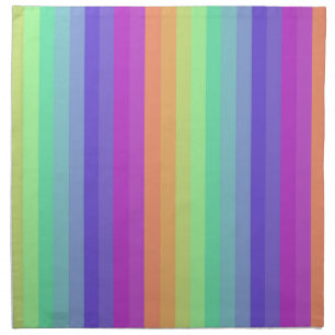 Bright Pastel Rainbow Stripe Cloth Napkin