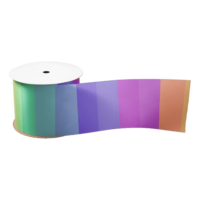 Bright Pastel Rainbow Stripe Ribbon (Spool)