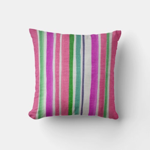 Bright Pastel Stripes Pillow