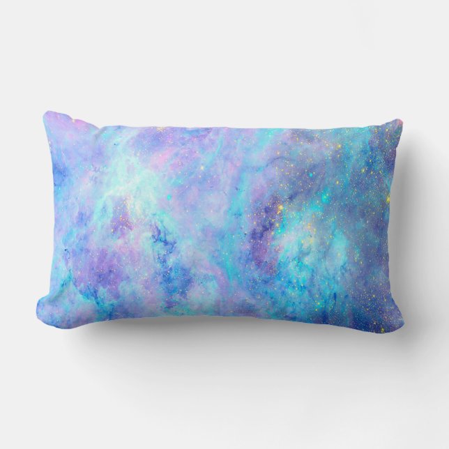 Bright Pastel Tarantula Nebula Pillow (Front)