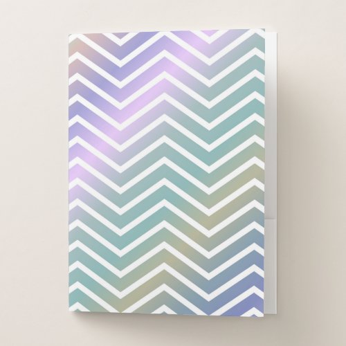 Bright Pastel Zigzag Pocket Folder