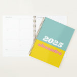 Bright Pastels Color Block 2021 Personalized Planner<br><div class="desc">Modern bold geometric color block art in bright pastel shades of teal blue,  yellow,  and pink,  personalized with your name in retro typography.</div>