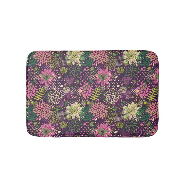 Bright pattern bathroom mat (Front)