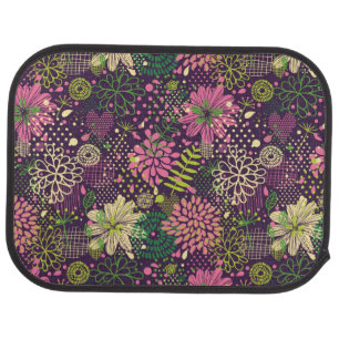 Bright pattern car mat