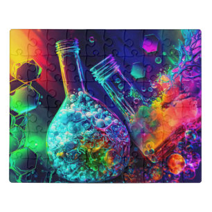 Bright pattern chemistry geometric cool jigsaw puzzle