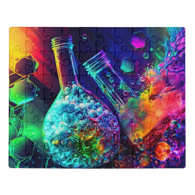 Bright pattern chemistry geometric cool jigsaw puzzle (Puzzle Horizontal)
