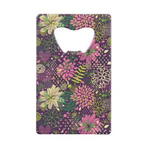 Bright pattern credit card bottle opener