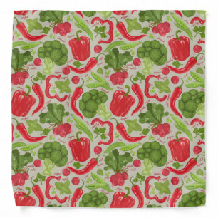Bright pattern from fresh vegetables bandana