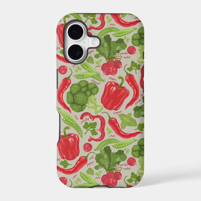 Bright pattern from fresh vegetables iphone case (Back)