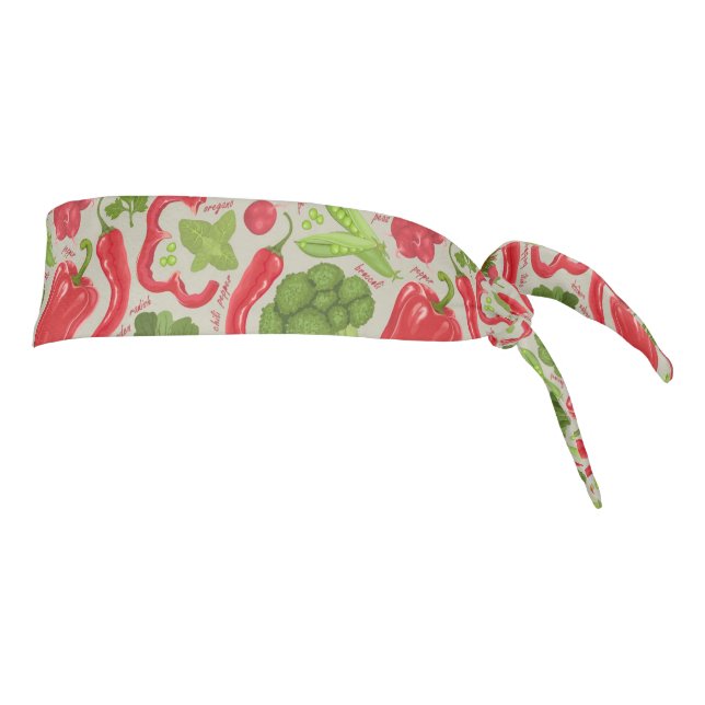 Bright pattern from fresh vegetables tie headband (Rotate 90)