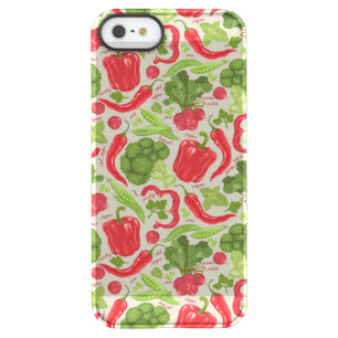 Bright pattern from fresh vegetables permafrost iPhone SE/5/5s case