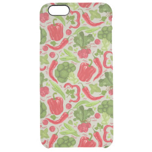 Bright pattern from fresh vegetables clear iPhone 6 plus case
