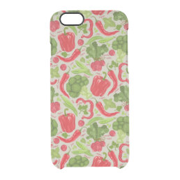 Bright pattern from fresh vegetables clear iPhone 6/6S case