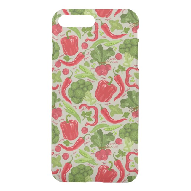 Bright pattern from fresh vegetables uncommon iPhone case (Back)