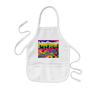 Bright pattern kids' apron