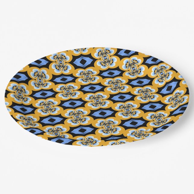 Bright Pattern  Paper Plates (Angled)